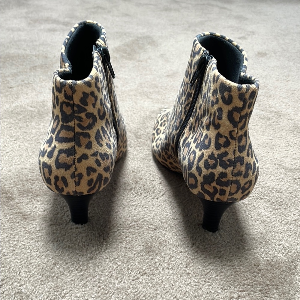 Leopard Print Ankle Boots - Picture 2 of 6